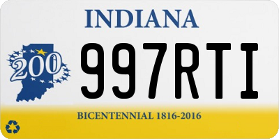 IN license plate 997RTI