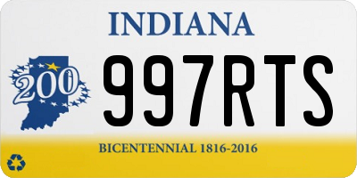 IN license plate 997RTS