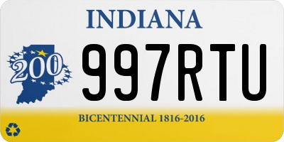 IN license plate 997RTU