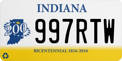 IN license plate 997RTW