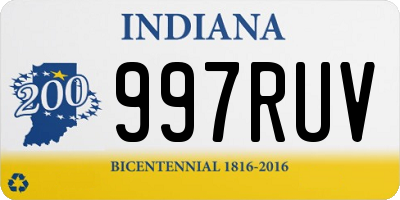 IN license plate 997RUV