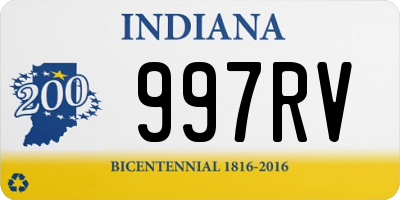 IN license plate 997RV