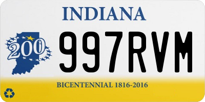 IN license plate 997RVM