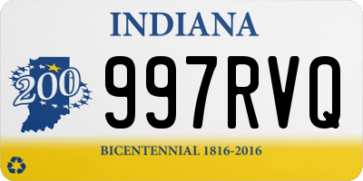 IN license plate 997RVQ