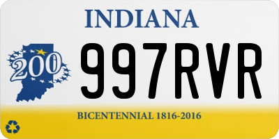 IN license plate 997RVR