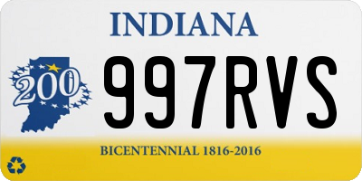 IN license plate 997RVS