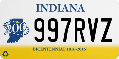 IN license plate 997RVZ