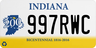 IN license plate 997RWC