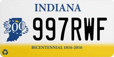 IN license plate 997RWF