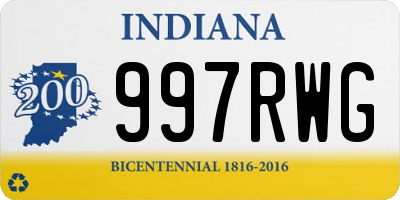 IN license plate 997RWG