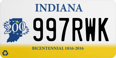 IN license plate 997RWK