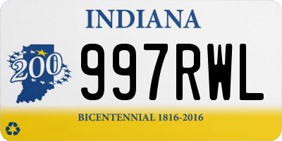 IN license plate 997RWL