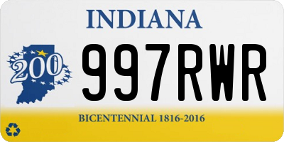 IN license plate 997RWR