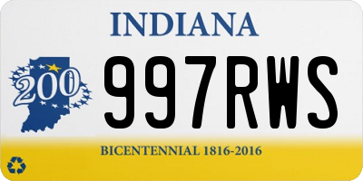 IN license plate 997RWS