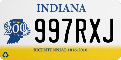 IN license plate 997RXJ