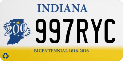 IN license plate 997RYC