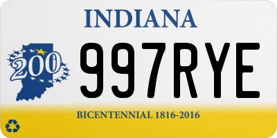 IN license plate 997RYE