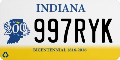 IN license plate 997RYK