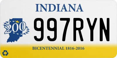 IN license plate 997RYN