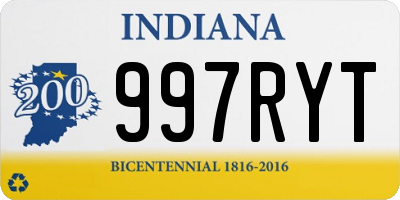 IN license plate 997RYT