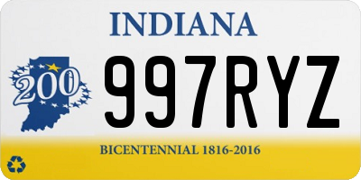 IN license plate 997RYZ