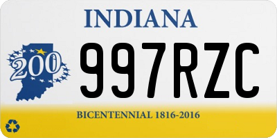 IN license plate 997RZC