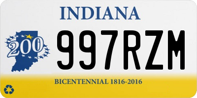 IN license plate 997RZM