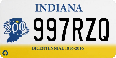 IN license plate 997RZQ