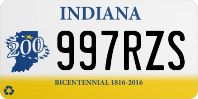 IN license plate 997RZS