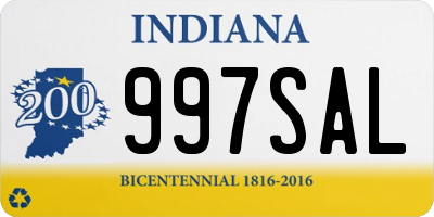 IN license plate 997SAL