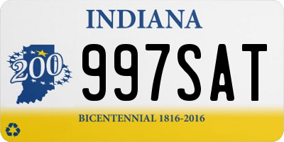 IN license plate 997SAT