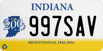 IN license plate 997SAV