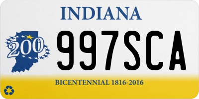 IN license plate 997SCA