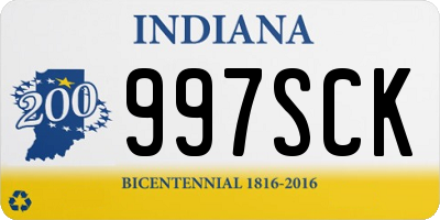 IN license plate 997SCK