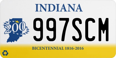 IN license plate 997SCM