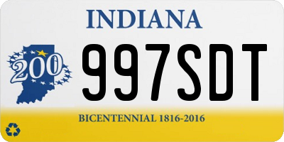 IN license plate 997SDT