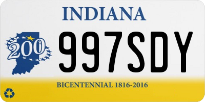 IN license plate 997SDY