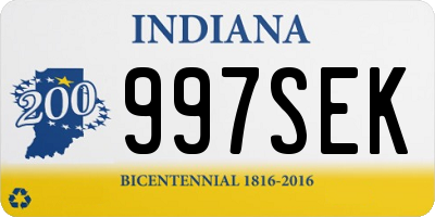 IN license plate 997SEK