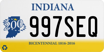 IN license plate 997SEQ