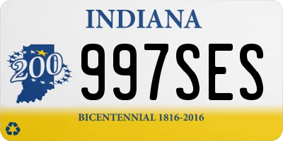 IN license plate 997SES