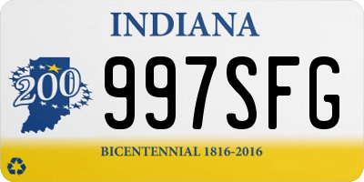 IN license plate 997SFG