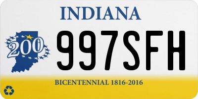 IN license plate 997SFH