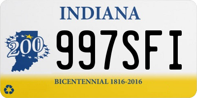 IN license plate 997SFI