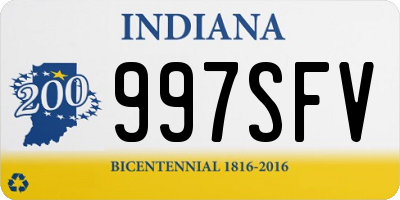 IN license plate 997SFV