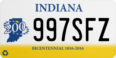 IN license plate 997SFZ