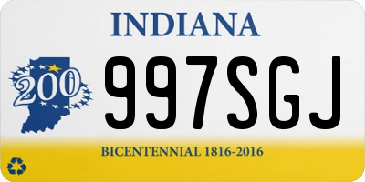 IN license plate 997SGJ