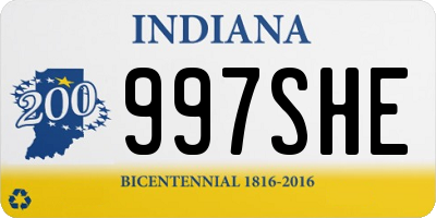 IN license plate 997SHE