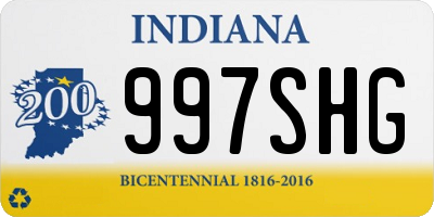 IN license plate 997SHG