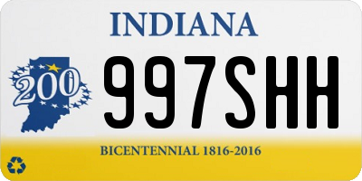 IN license plate 997SHH