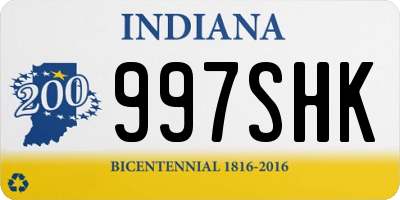 IN license plate 997SHK